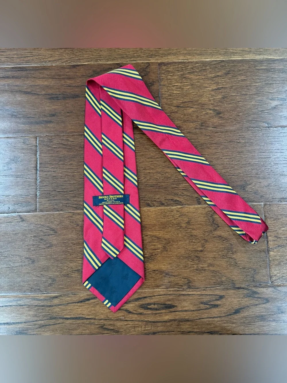 Lot 2 Brooks Brothers Makers All Silk Ties Made in USA Red Stripe&Red Chainlink